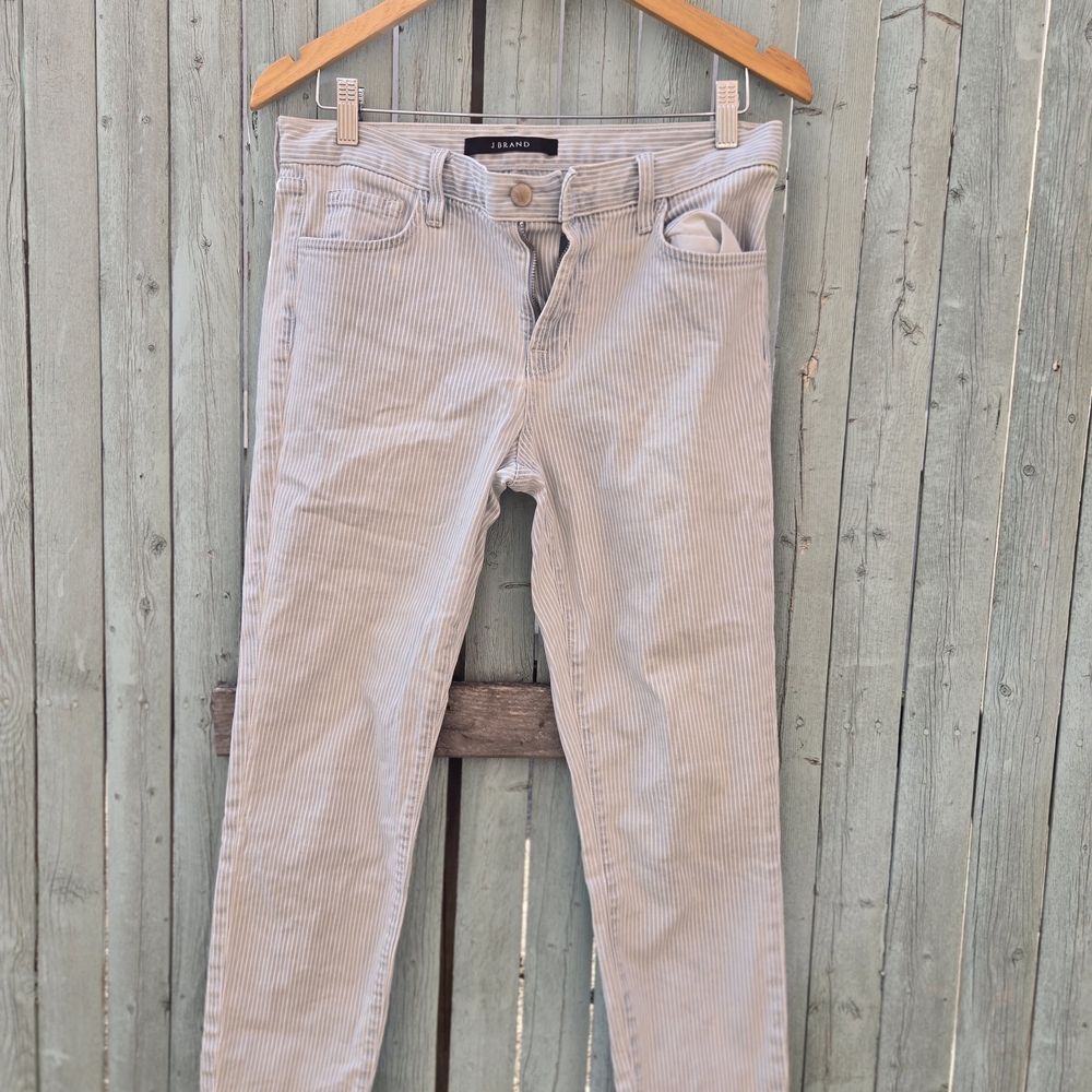 J Brand Women’s Slim Skinny Jeans – Neutral Stripe, Size 29